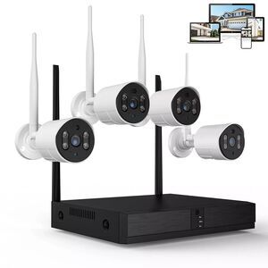 TOPVISION JQ6026HEC Wireless Security 4 Camera System , 8CH 3MP 1080P NVR - NEW